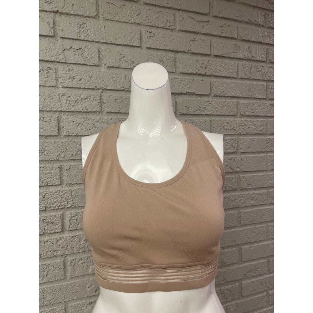 Tahari Tan Racer Back Sport Bra Size XL